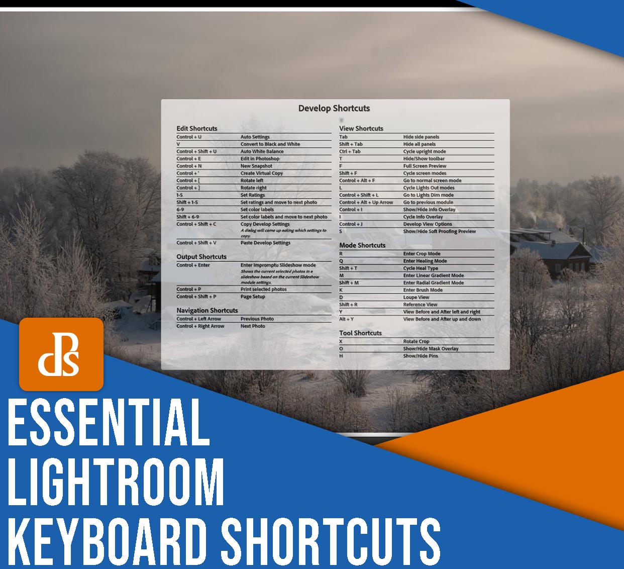 Essential Lightroom keyboard shortcuts